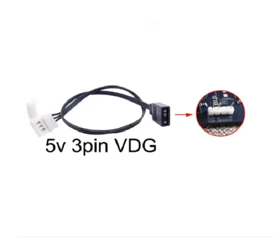 Cabo Adaptador para Controladora ARGB Strip 5V 3 Pinos