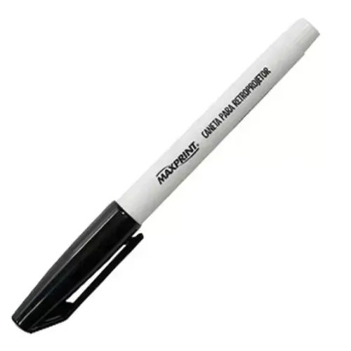 Caneta Marcador para Retroprojetor 2.0mm Preto - Maxprint