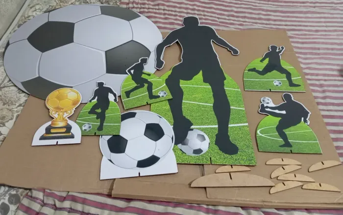 Kit Decoração Futebol em MDF- Festa Esportiva
