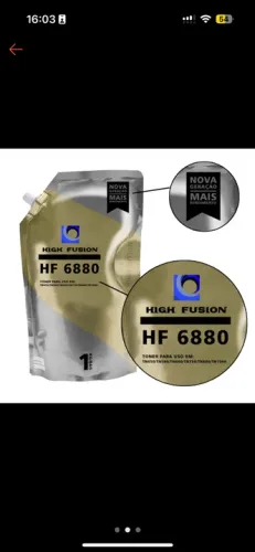 Pó Toner HF 6880 High Fusion 1Kg Tn410 Tn450 Tn520 Tn550 Tn620 Tn650
