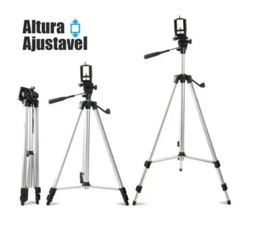 Tripé Câmera E Celular 150cm C/ Suporte (Novo)