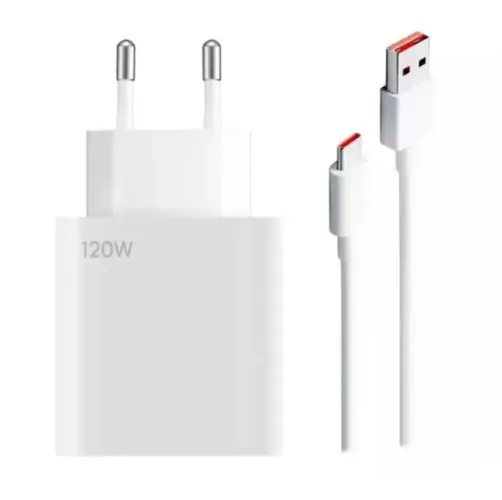 Fonte Carregador Type-C 120w Turbo + Cabo de Dados 6A - Compatível com Xiaomi Poco X3 X4 X