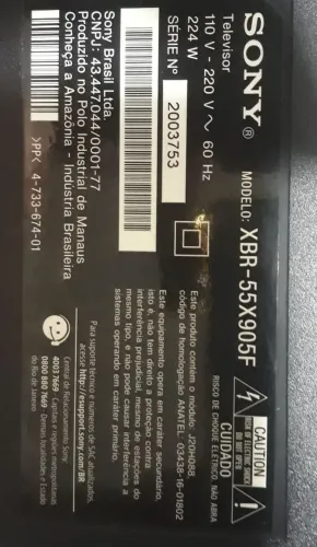 Acessórios TV Sony XBR-55X905F