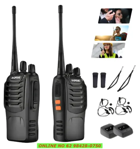 KIT 2 Rádio Comunicado Portátil Baofeng 777S - Comunicação Clara para Aventuras e Trabalho