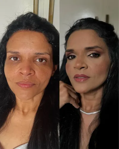 Transformação com Maquiagem Profissional