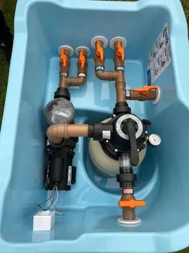 Manutenção em motor de piscina, filho, instalação. 