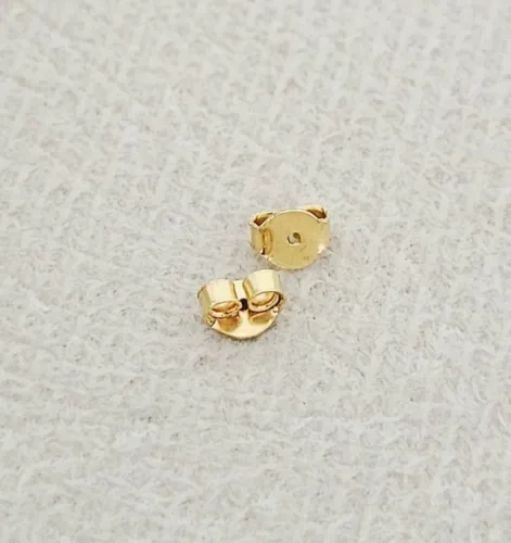 Fechos tipo Borboleta para brinco, Ouro 18k