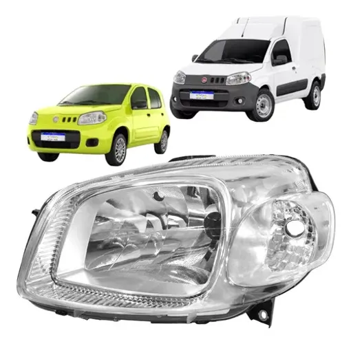 Farol Fiat Uno Vivace Fiorino 2012 2013 2014 15 Cromado L.e
