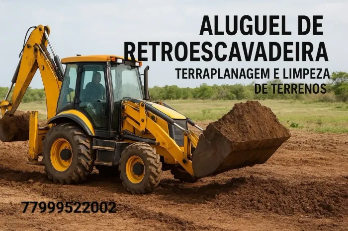 Retroescavadeira para aluguel