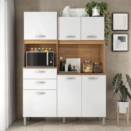 Cozinha moderna com portas e gavetas entrega e montagem grátis 