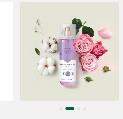 Bodysplash cuide-se bem rosa e algodão