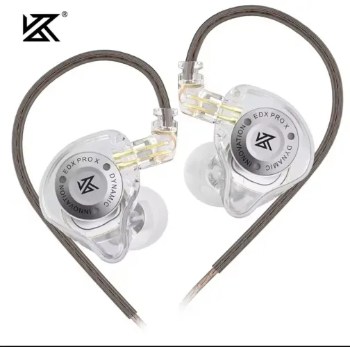 KZ EDX PRO X Metal Fones de ouvido dinâmicos HiFi Som de graves profundos Fone de ouvido 