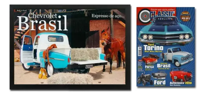 Kit Quadro Chevrolet 3100 Brasil Pickup + Revista Classic Show - Auto Livraria