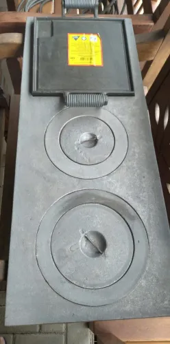 Chapa de Ferro Para Fogão a Lenha 76X32X30 C/Bifeira