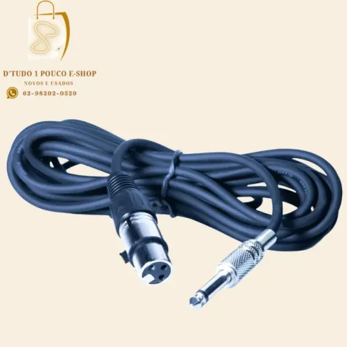 Cabo Microfone E Violão Mono Xlr / P10 5 Metros Leson