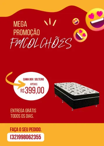 ?Cama box solteiro mega promoção frete grátis 399,00 apenas ?