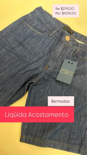 Bermuda Jeans Acostamento - Liquidação!