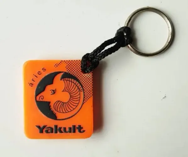 Chaveiro Antigo - Yakult (Signo de Áries) - Borracha - Anos 90
