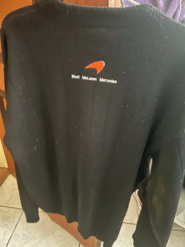 Blusa de lã equipe Maclares F1 preta