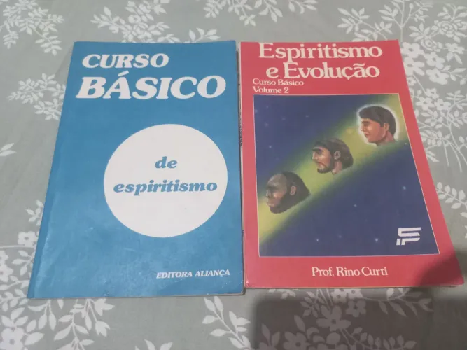 2 livros curso básico de espiritismo e espiritismo e evolução