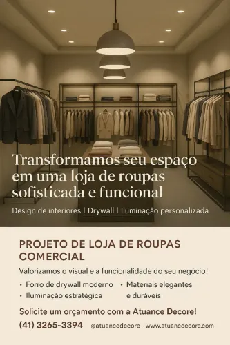 Loja de roupas sofisticada e funcional