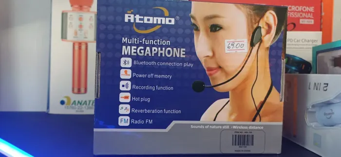 Megafone Atomo Multi-funções com Bluetooth
