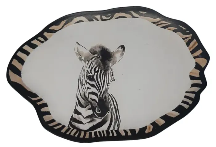 Travessa Cerâmica Zebra HD Scalla