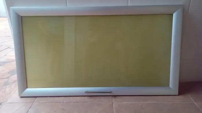 Porta de Armário Cozinha, Banheiro e Afins | Basculante em Metal e Vidro Verde | Usado