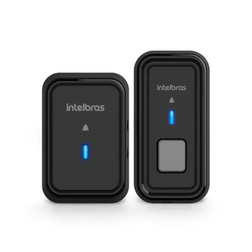 Campainha Sem Fio Intelbras CIB 101 Preta Com Bateria - WZetta