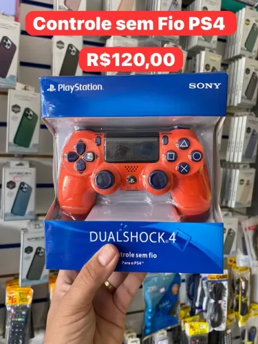 Controle sem Fio Dualshock 4 PS4 - Laranja