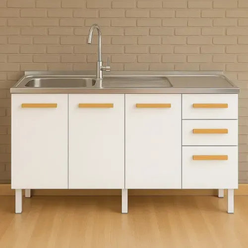 Balcão Intenza 160 para Pia Branco