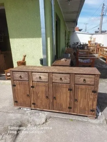 Balcão 4 portas 4 gavetas madeira