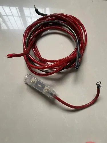 KIT CABO DE SOM AUTOMOTIVO - CABO BATERIA + FUSÍVEL ANL PARA MÓDULO