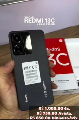 Celular Xiaomi Redmi 13c ( 4GB/256GB ), Marília SP.