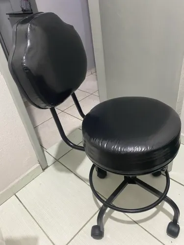 Kit preto carrinho auxiliar, mocho e escada