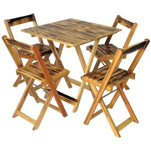 Mesa e cadeira dobrável para bar e restaurante 