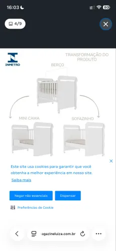 Berço vira mini cama