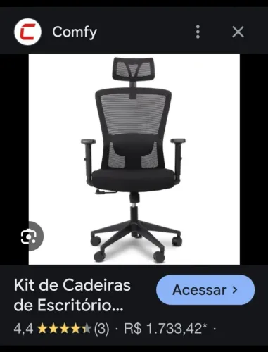Cadeira de escritório.
