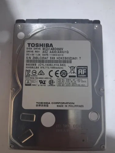 HD DE NOTEBOOK 500 GIGAS