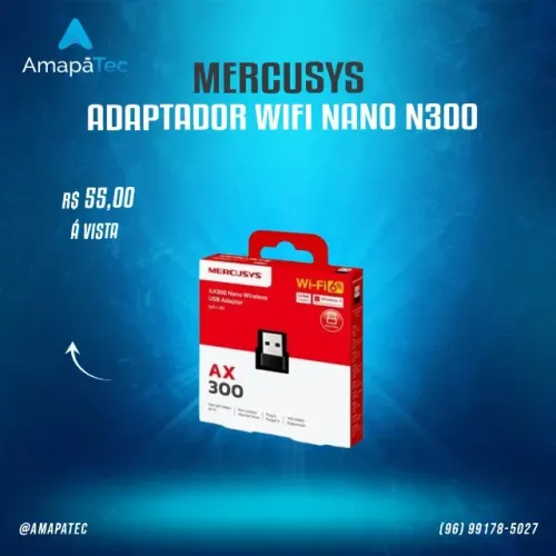Adaptador WIFI 6  Mercusys N300 Nano Usb