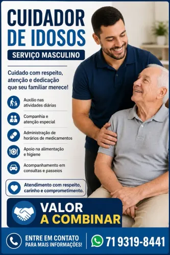 CUIDADOR DE IDOSOS - SERVIÇO MASCULINO