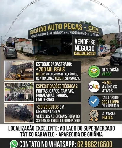 Loja Desmonte de carros usados credenciada Detran CDV peças