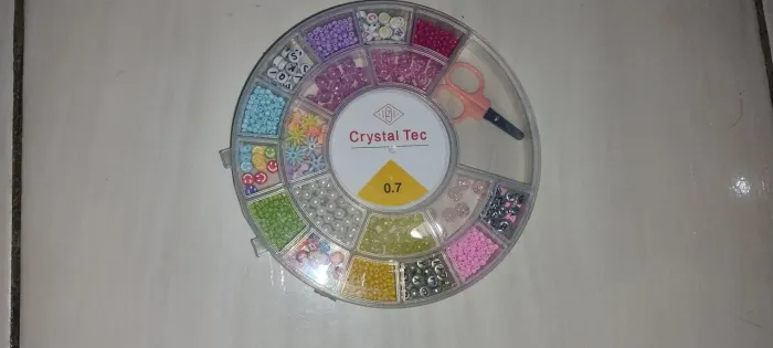 Kit de miçangas crystal rex, para fazer pulseiras, anéis etc. não acompanha a linha