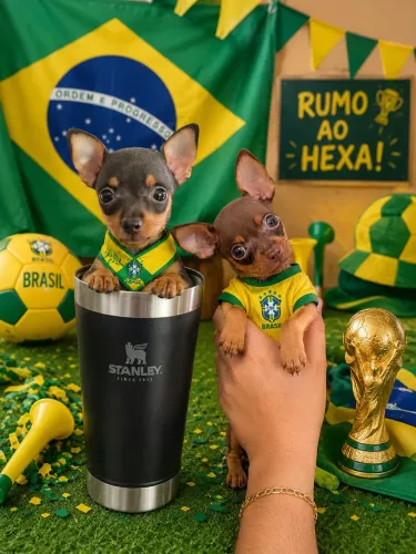 Pinscher miniiiisssss com kit completo grátis