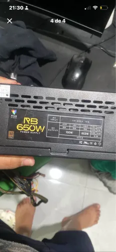 Vendo fonte RB650W 80 plus gold