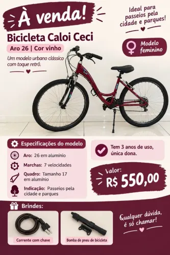 Bicicleta Caloi Ceci