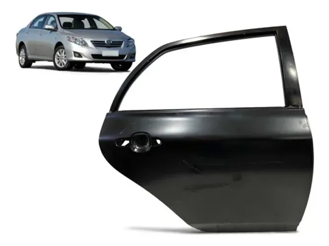 Porta Traseira Toyota Corolla Direita 2008 A 2014 Original Traseira Direita Preto