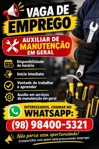 Auxiliar de serviços de manutenção