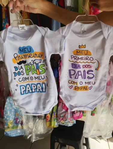 Body infantil bebê menina menino dia dos pais 