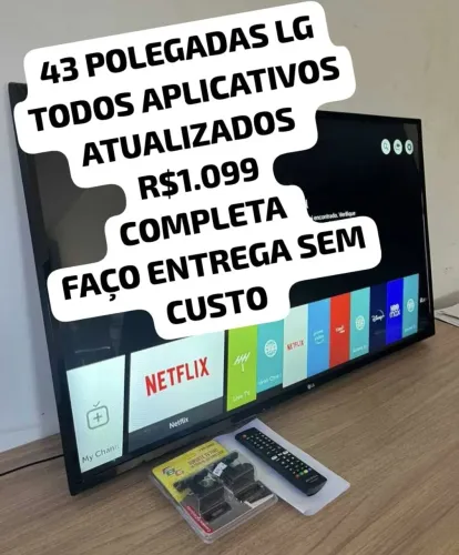 TELEVISÃO 43 POLEGADAS LG SMART TODOS APLICATIVOS ATUALIZADOS FAÇO ENTREGA SEM CUSTO